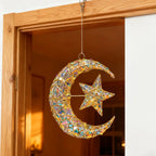 Metal Star Moon Pendant - 11.8-inch Luxury