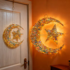 Metal Star Moon Pendant - 11.8-inch Luxury