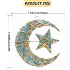 Metal Star Moon Pendant - 11.8-inch Luxury