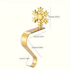 4pcs holiday Christmas stocking holder set, polished Golden and Silvery metal hooks with anti-slip pads, stylish wall-mounted fireplace rack for displaying clothes hangers, suitable for mantel metal fireplace stocking holders House Of Avana
