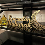 Ramadan Mubarak Wooden Table Stand, Ramadan Mubarak Decoration, Eid Mubarak Decoration, Ramadan Gifts, Ramadan Room Decoration, Ramadan Decor, Ramadan Decorations for Home, Ramadan Mubarak Sign House Of Avana [[SKU:HOA-WAL-070]]