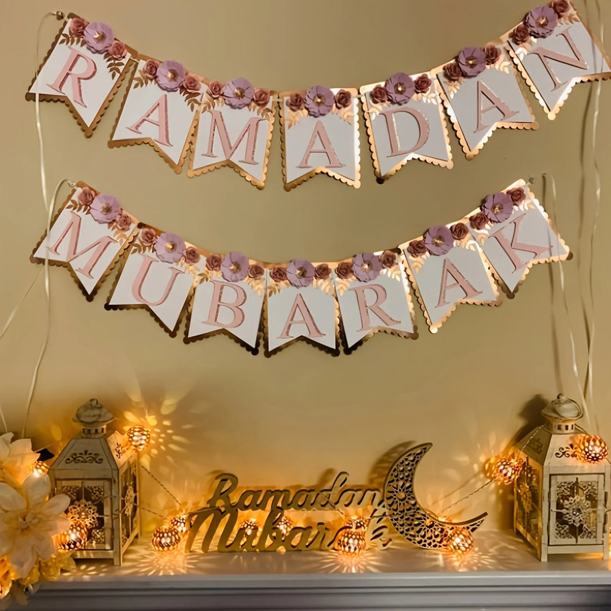Ramadan Mubarak Wooden Table Stand, Ramadan Mubarak Decoration, Eid Mubarak Decoration, Ramadan Gifts, Ramadan Room Decoration, Ramadan Decor, Ramadan Decorations for Home, Ramadan Mubarak Sign House Of Avana [[SKU:HOA-WAL-070]]