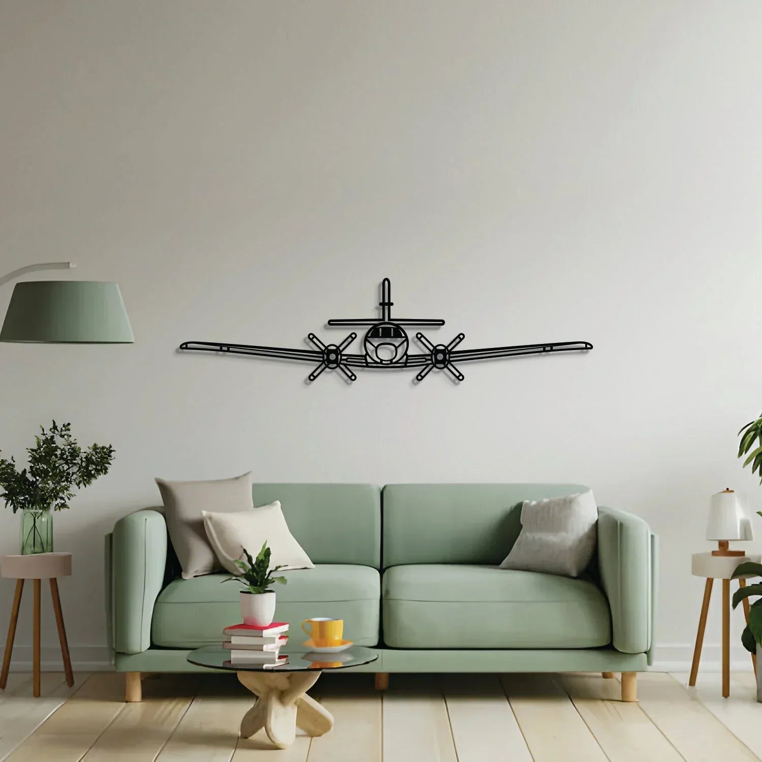 Metroliner Front Metal Aircraft Wall Art - Ncp0582, side view - House Of Avana