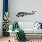 Mi-8 Metal Aircraft Wall Art - Ncp0584, back view - House Of Avana