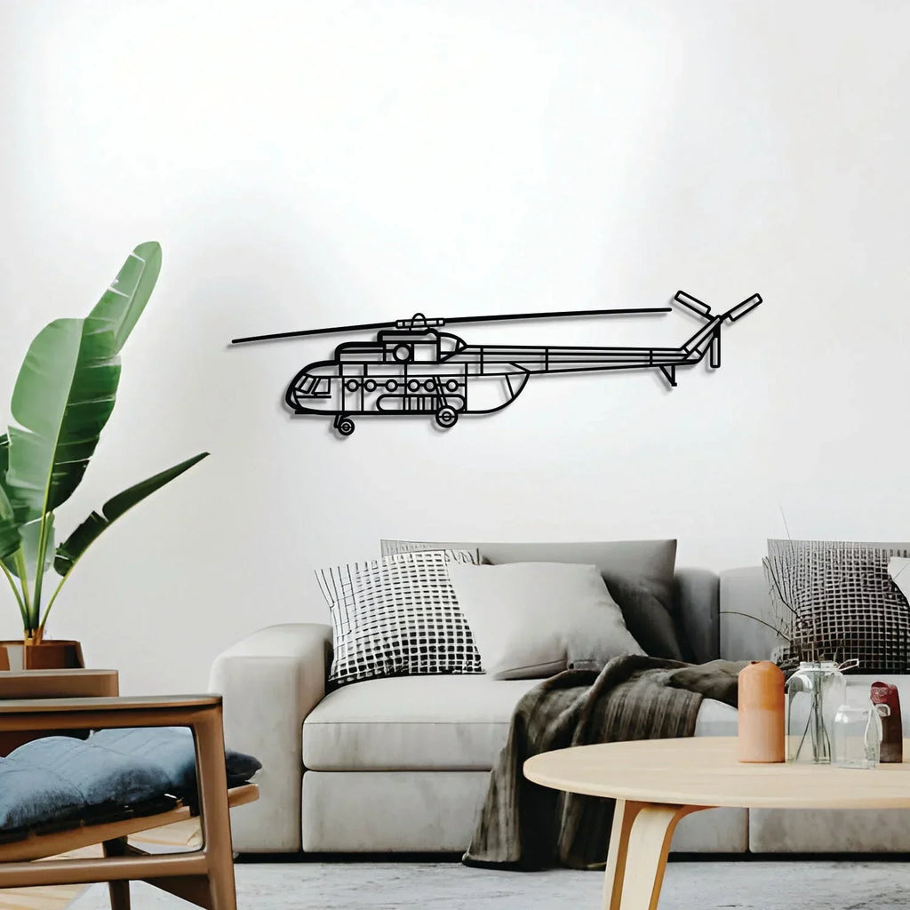 Mi-8 Metal Aircraft Wall Art - Ncp0584, detail shot - House Of Avana
