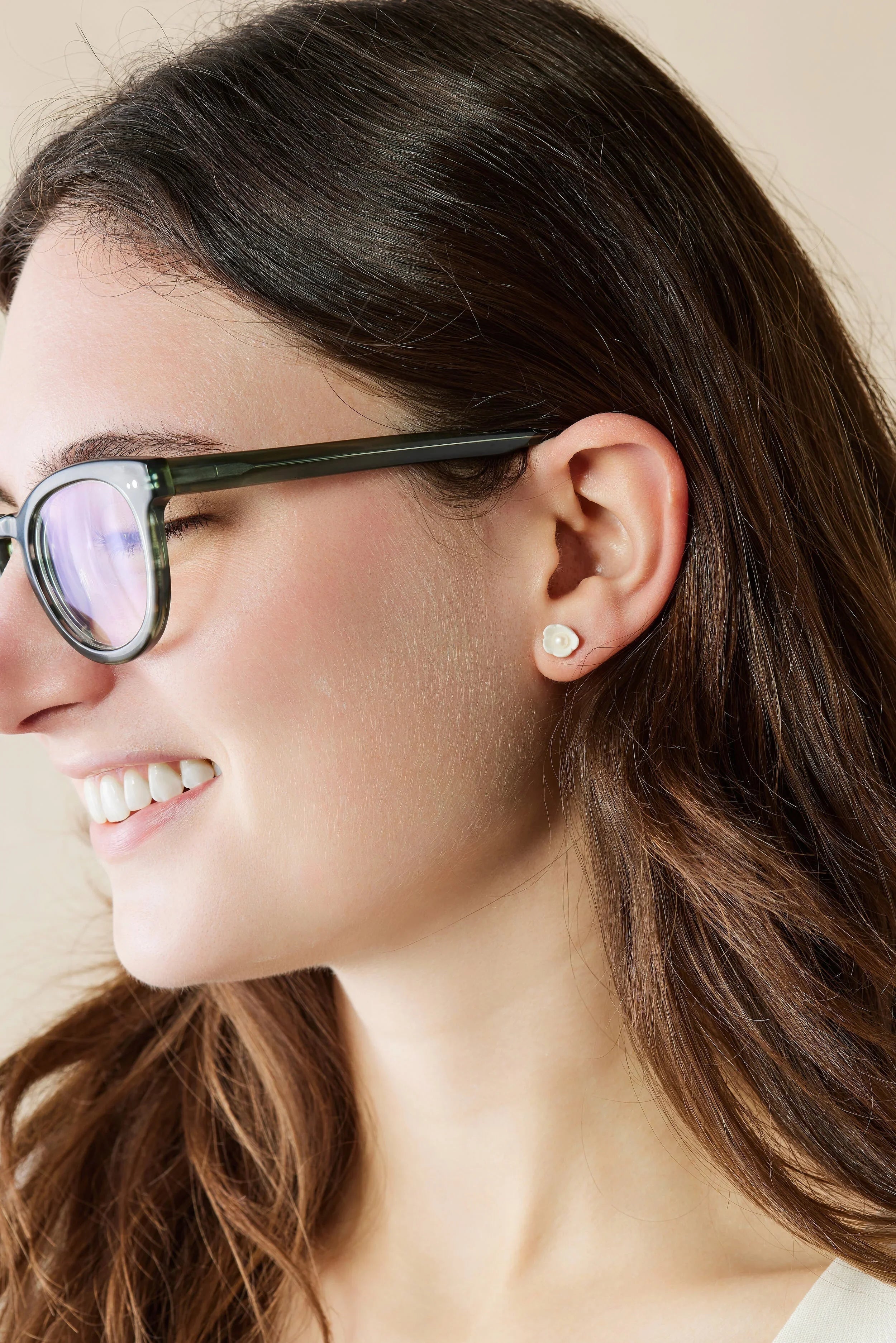 Mini Buttercup Pearl Stud Earrings Kanju Interiors