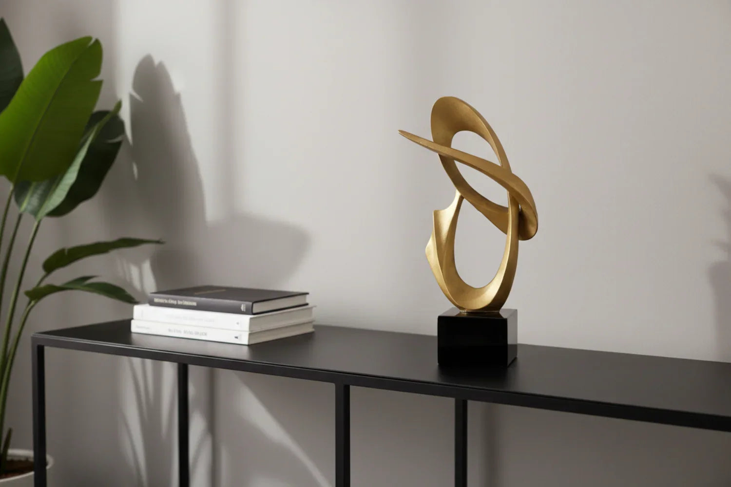 Modern Abstract Metal Sculpture Set – Minimalist Geometric Desk & Home Decor Ornament | Abstract Sculpture | scale view | Abstract home decor | House of Avana