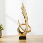 Modern Abstract Metal Sculpture Set – Minimalist Geometric Desk & Home Decor Ornament | Abstract Sculpture | product view 18 | Abstract home decor | House of Avana