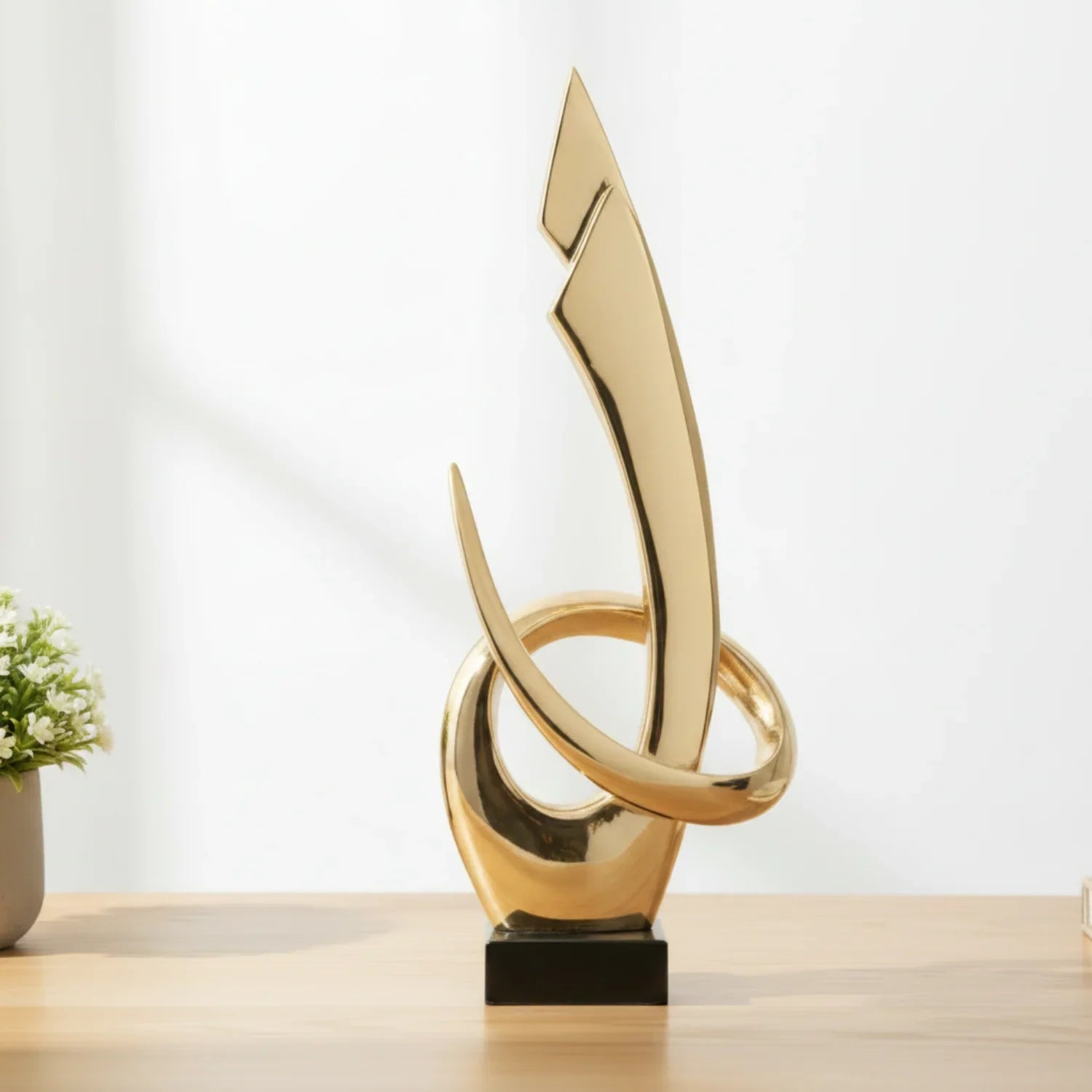Modern Abstract Metal Sculpture Set – Minimalist Geometric Desk & Home Decor Ornament | Abstract Sculpture | product view 18 | Abstract home decor | House of Avana