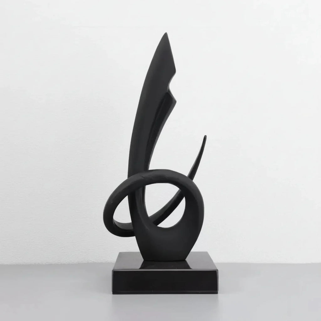 Modern Abstract Metal Sculpture Set – Minimalist Geometric Desk & Home Decor Ornament | Abstract Sculpture | side view | Abstract home decor | House of Avana