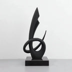 Modern Abstract Metal Sculpture Set – Minimalist Geometric Desk & Home Decor Ornament | Abstract Sculpture | side view | Abstract home decor | House of Avana