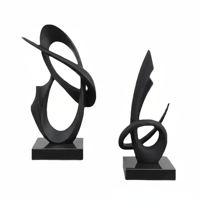 Modern Abstract Metal Sculpture Set – Minimalist Geometric Desk & Home Decor Ornament | Abstract Sculpture | product view 22 | Abstract home decor | House of Avana
