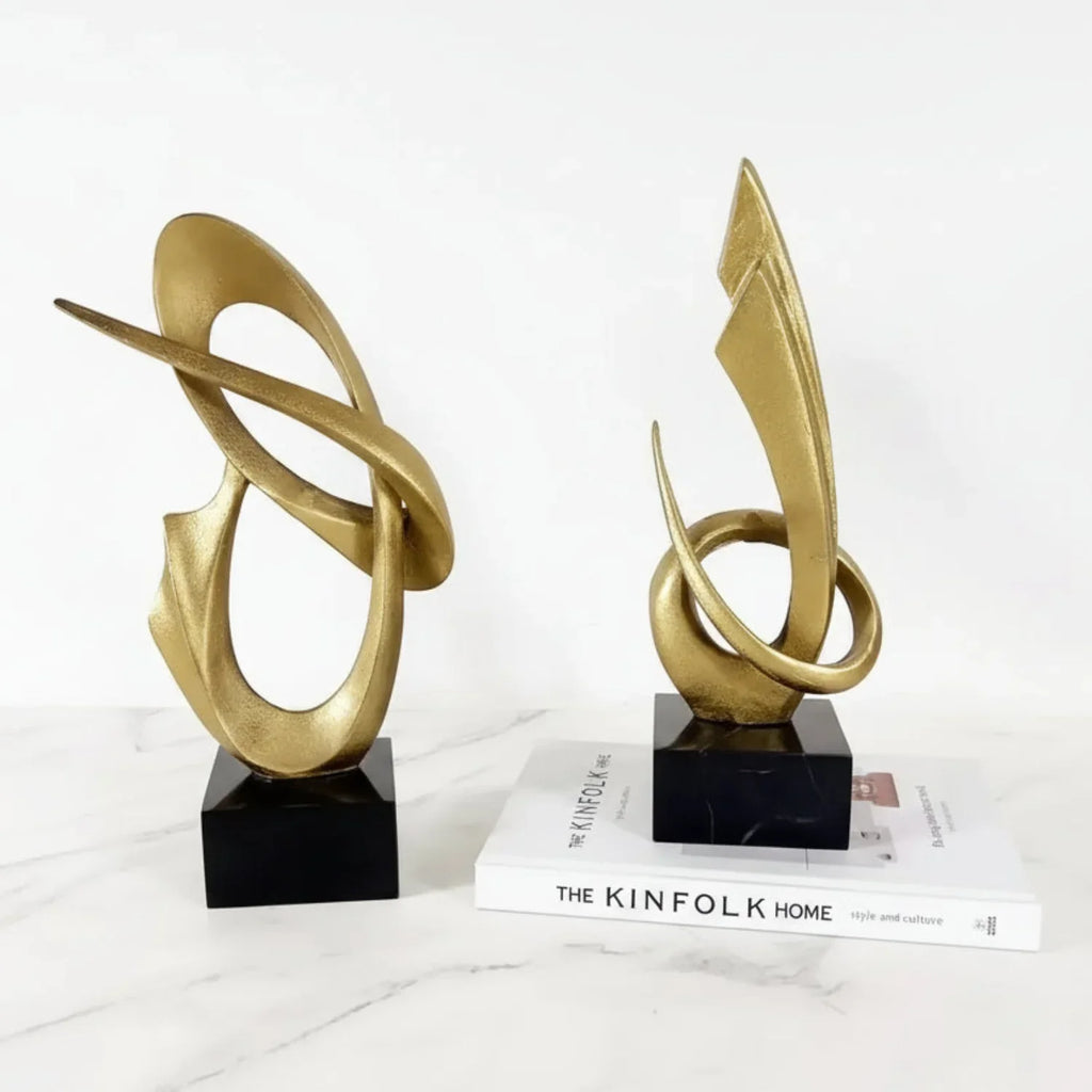 Modern Abstract Metal Sculpture Set – Minimalist Geometric Desk & Home Decor Ornament | Abstract Sculpture | product view 26 | Abstract home decor | House of Avana