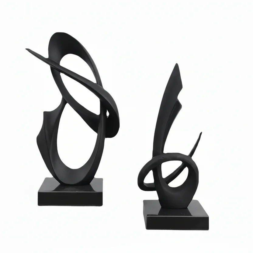 Modern Abstract Metal Sculpture Set – Minimalist Geometric Desk & Home Decor Ornament | Abstract Sculpture | product view 27 | Abstract home decor | House of Avana