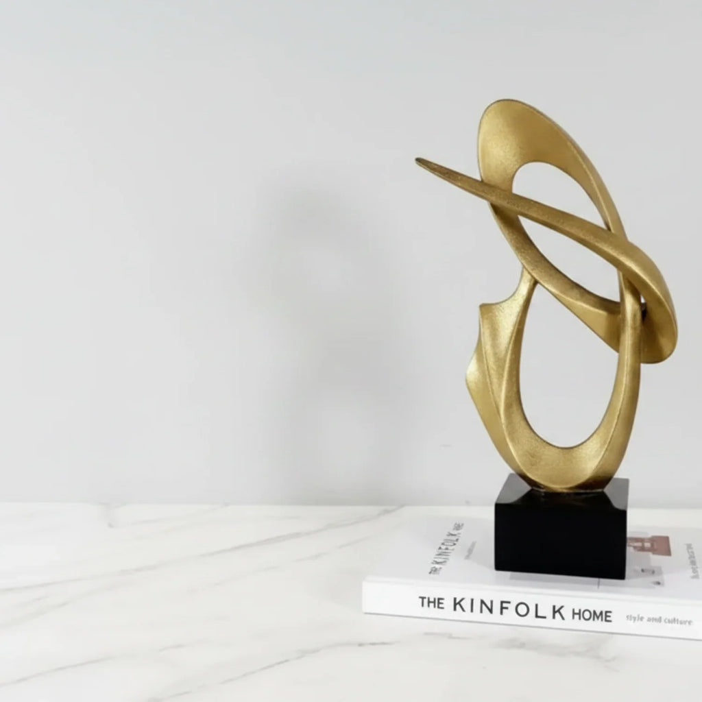 Modern Abstract Metal Sculpture Set – Minimalist Geometric Desk & Home Decor Ornament | Abstract Sculpture | product view 32 | Abstract home decor | House of Avana