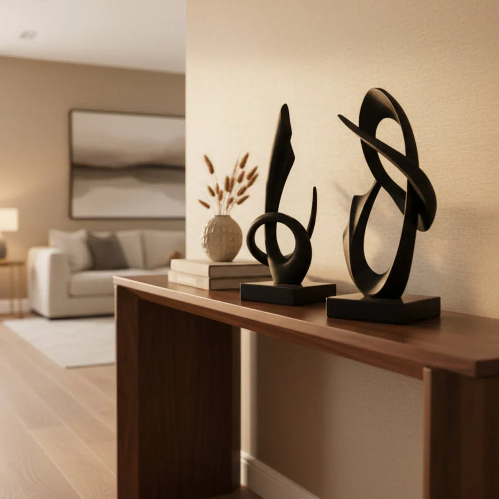 Modern Abstract Metal Sculpture Set – Minimalist Geometric Desk & Home Decor Ornament | Abstract Sculpture | product view 35 | Abstract home decor | House of Avana