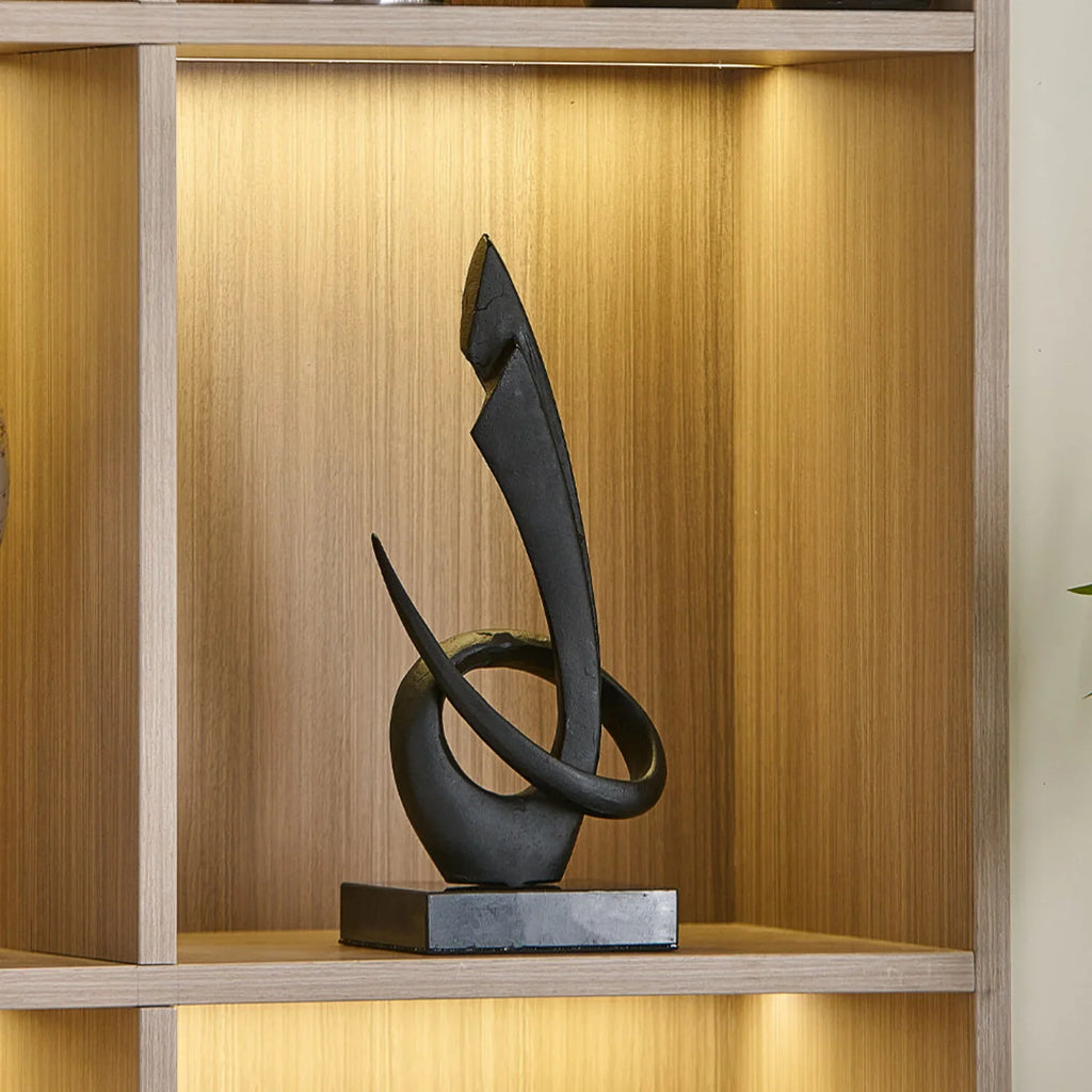 Modern Abstract Metal Sculpture Set – Minimalist Geometric Desk & Home Decor Ornament | Abstract Sculpture | detail view | Abstract home decor | House of Avana