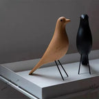 Natural Wood Ornament - Detailed Bird Design, detail shot - House Of Avana