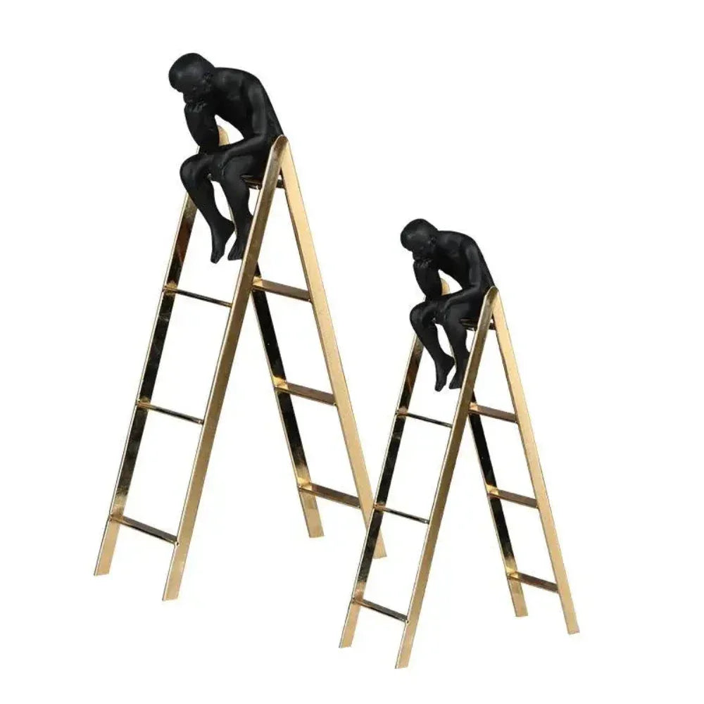 Thinker on a Ladder Character Statue - House Of Avana