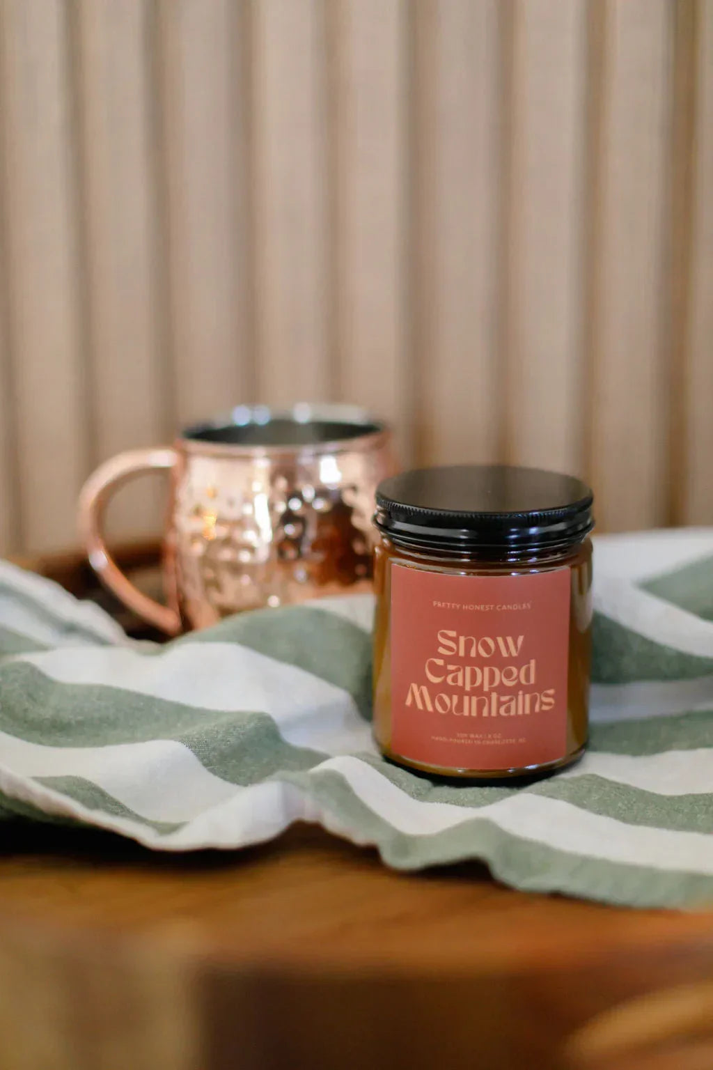 Mint Candle: Snow Capped Mountains Candle Pretty Honest Candles