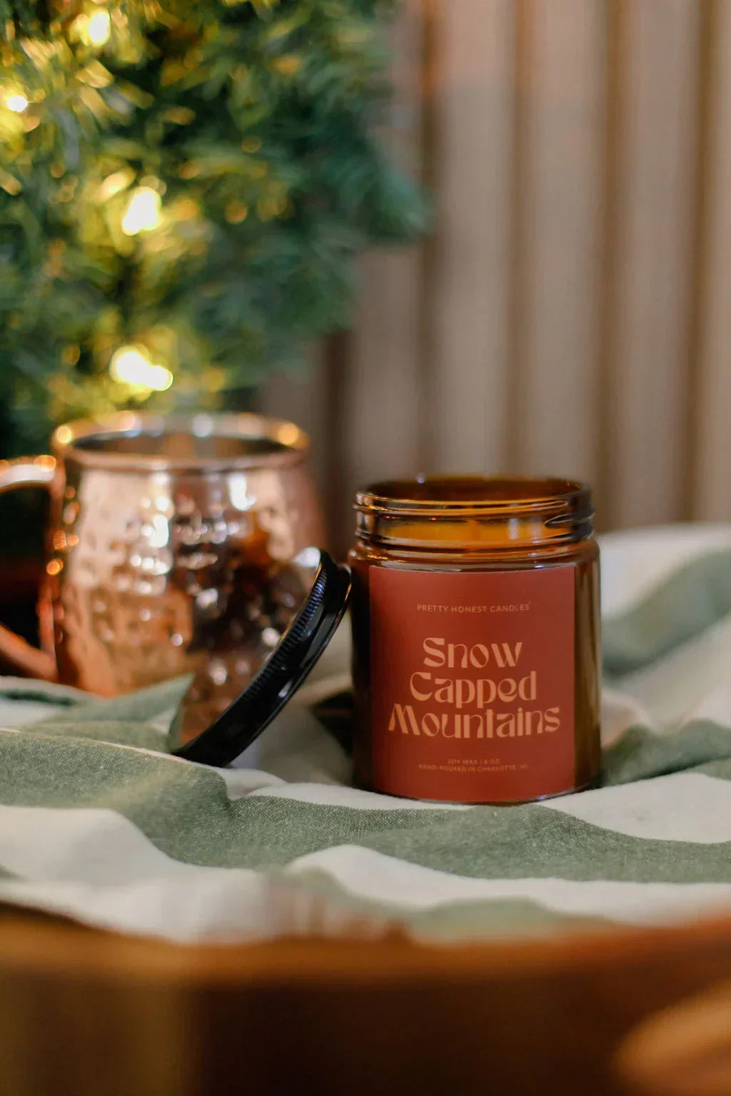 Mint Candle: Snow Capped Mountains Candle Pretty Honest Candles