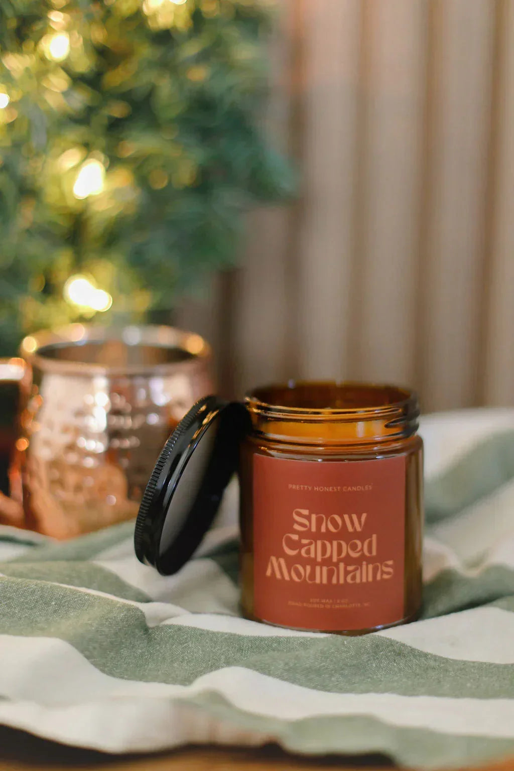 Mint Candle: Snow Capped Mountains Candle Pretty Honest Candles
