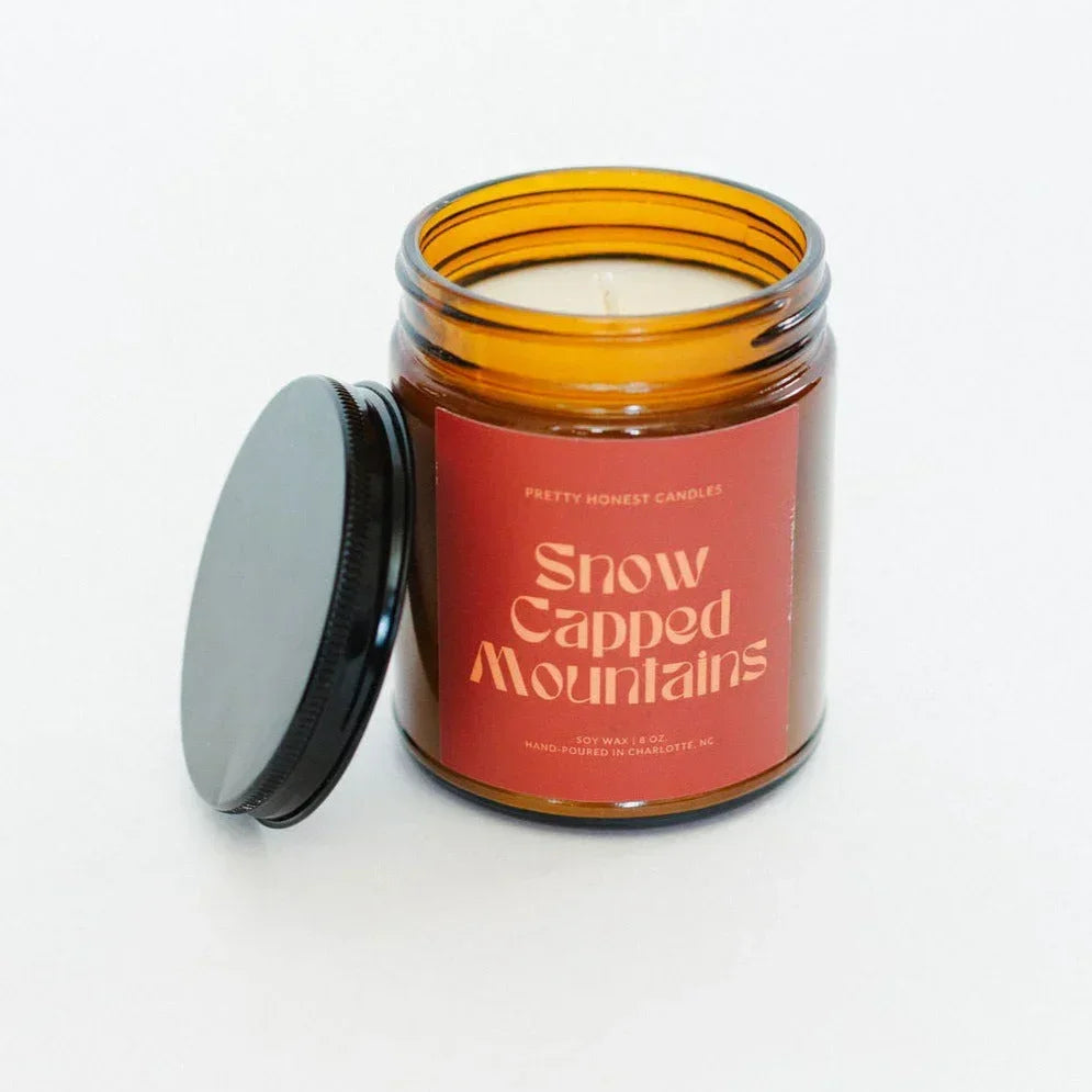 Mint Candle: Snow Capped Mountains Candle Pretty Honest Candles