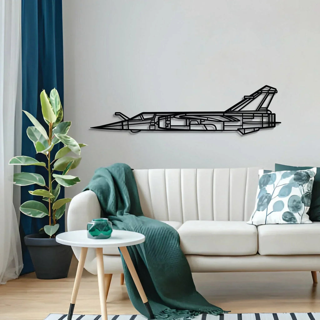 Mirage F1ct Metal Aircraft Wall Art - Ncp0585, back view - House Of Avana