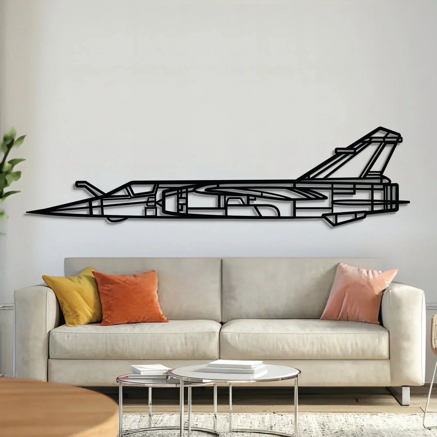Mirage F1ct Metal Aircraft Wall Art - Ncp0585, front view - House Of Avana
