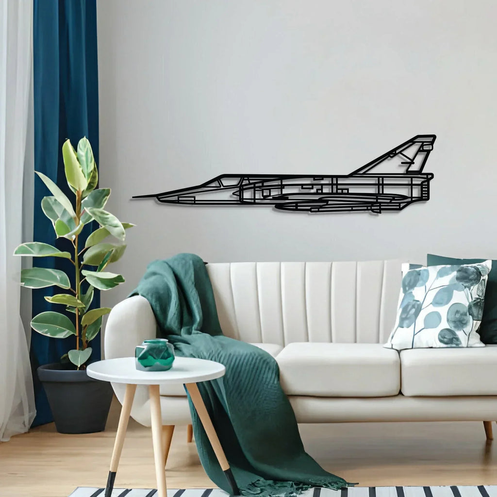 Mirage Iii Metal Aircraft Wall Art - Ncp0586, back view - House Of Avana