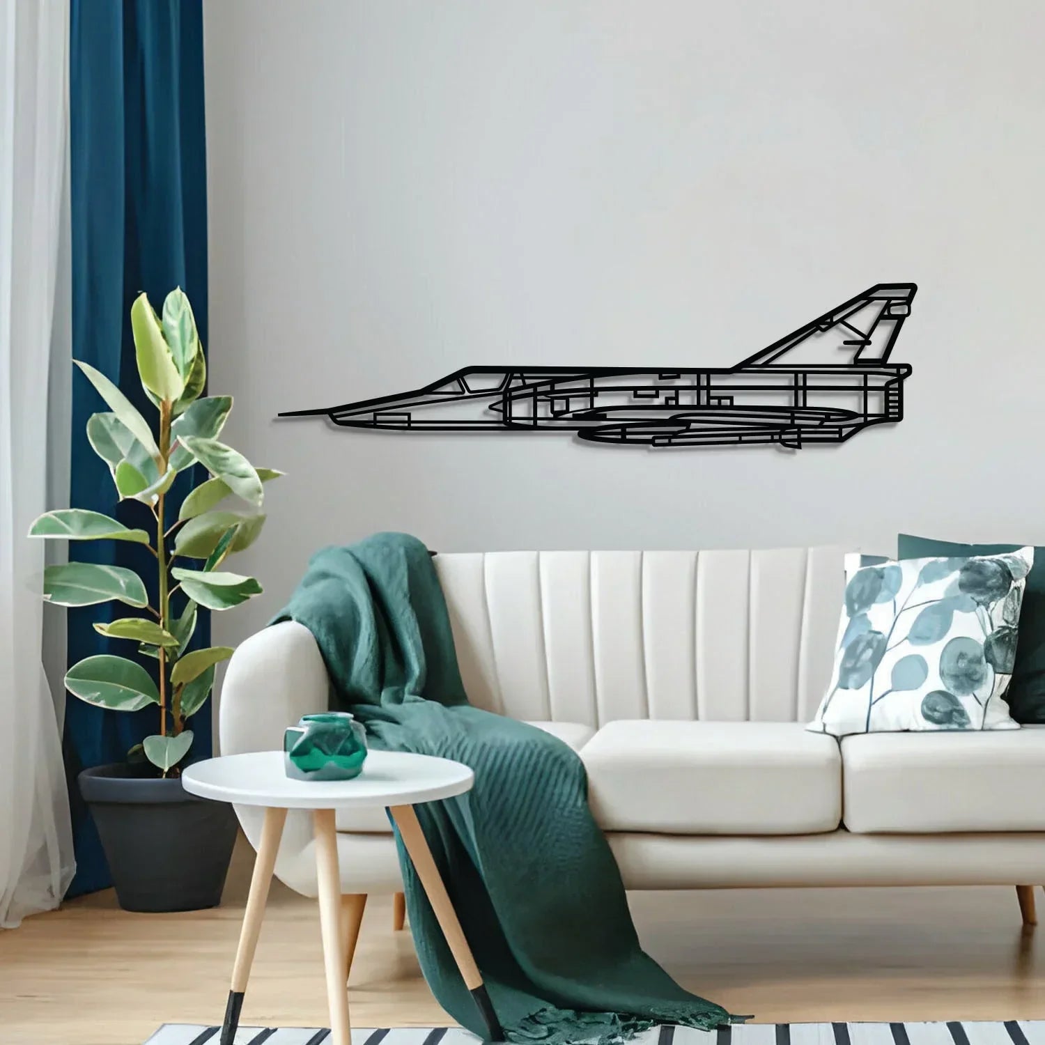 Mirage Iii Metal Aircraft Wall Art - Ncp0586, back view - House Of Avana
