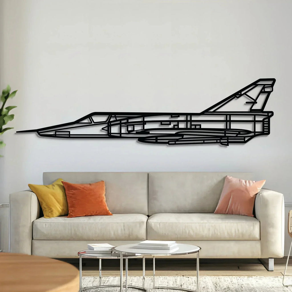 Mirage Iii Metal Aircraft Wall Art - Ncp0586, front view - House Of Avana