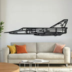 Mirage Iii Metal Aircraft Wall Art - Ncp0586, front view - House Of Avana