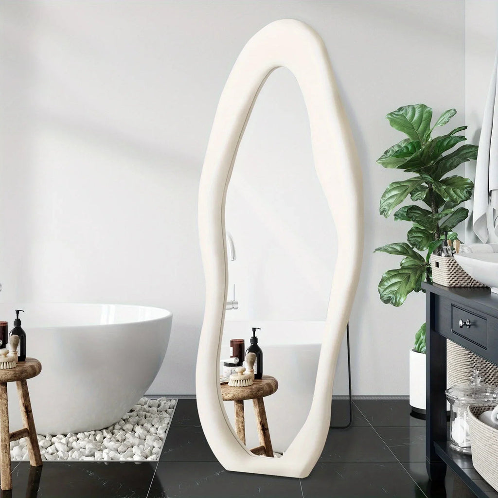 160.02cm X 60.96cm Full-length Irregular Arch Design Mirror - Wall-mounted Floor Mirror with... - House Of Avana [[SKU:HOA-MIR-014]]