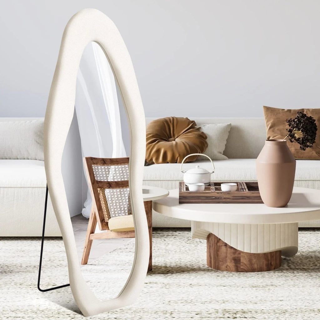 160.02cm X 60.96cm Full-length Irregular Arch Design Mirror - Wall-mounted Floor Mirror with... - House Of Avana [[SKU:HOA-MIR-014]]