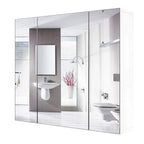 Modern 3-Door Wall Mounted Medicine Cabinet Bathroom Mirror Cupboard