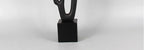 Geometric Sculpture - Black White Hollow Design, close-up view - House Of Avana