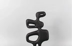 Geometric Sculpture - Black White Hollow Design, texture detail - House Of Avana