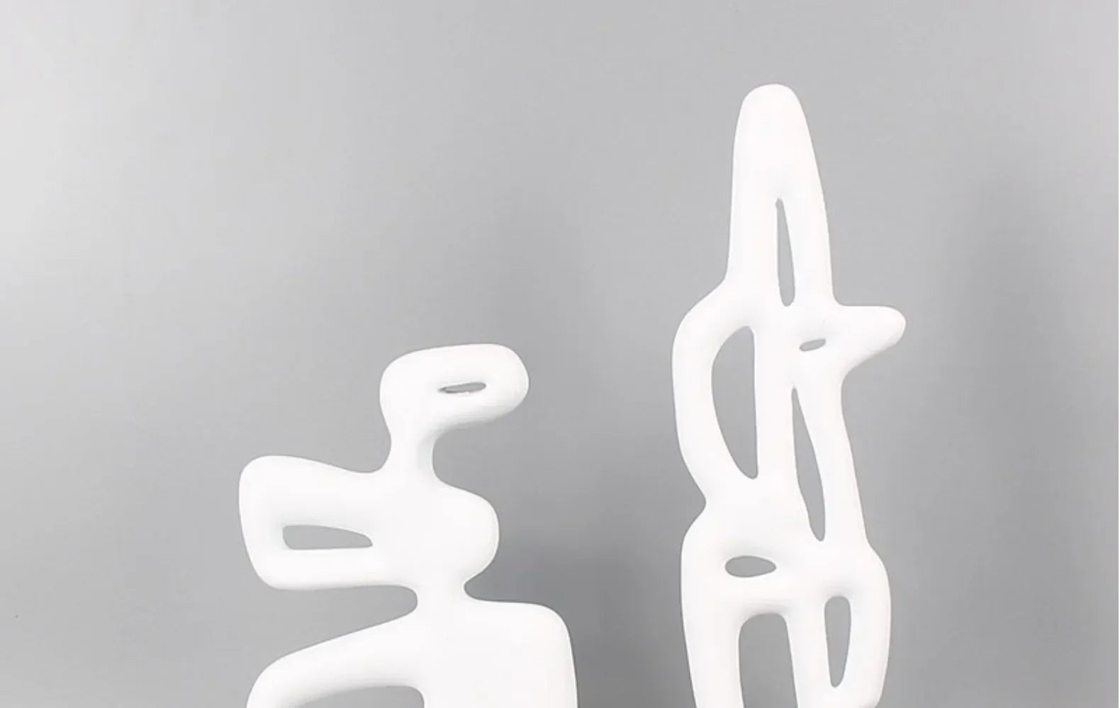 Geometric Sculpture - Black White Hollow Design, dimensions view - House Of Avana