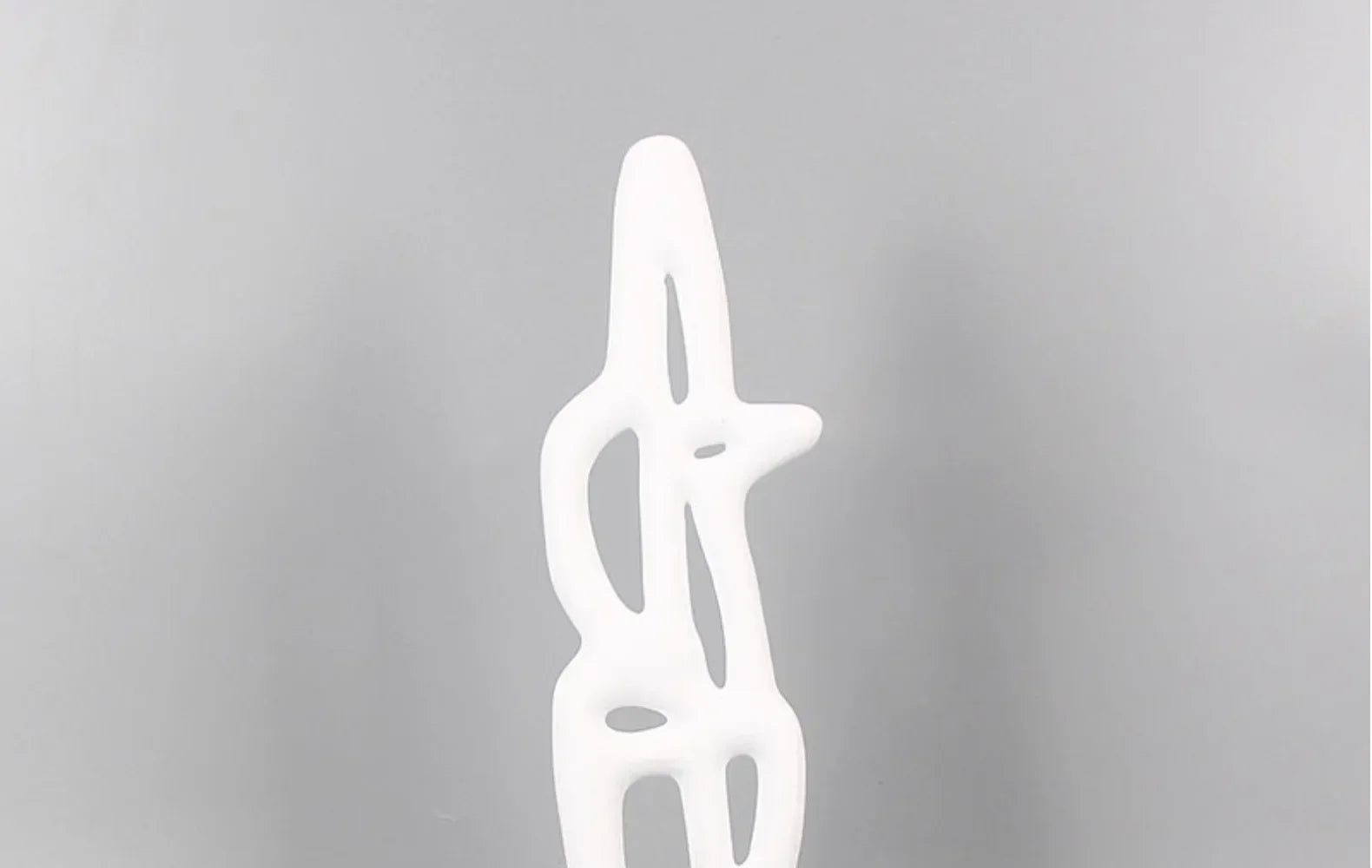 Geometric Sculpture - Black White Hollow Design, alternate view - House Of Avana