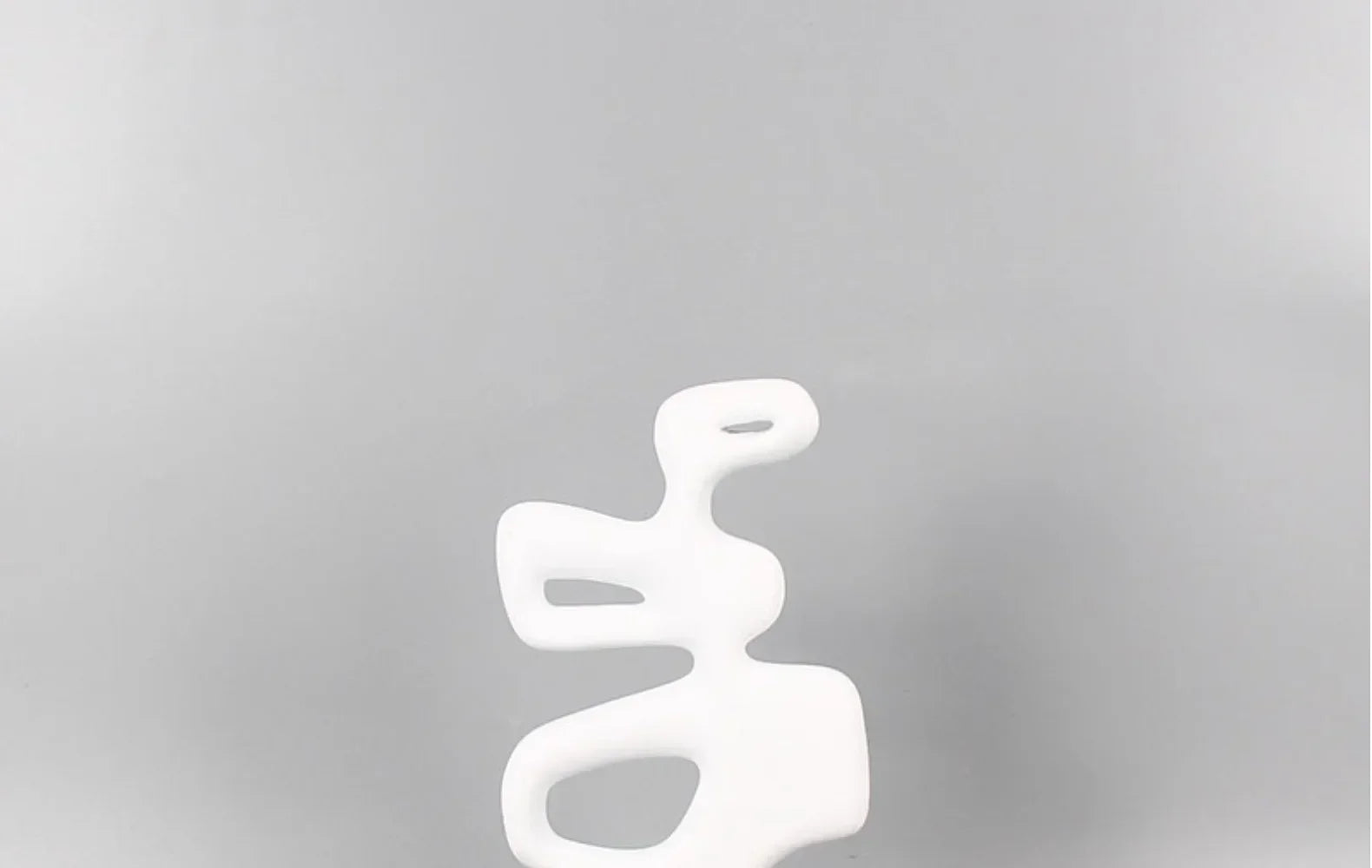 Geometric Sculpture - Black White Hollow Design, alternate view - House Of Avana