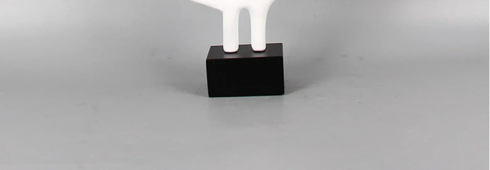 Geometric Sculpture - Black White Hollow Design, alternate view - House Of Avana