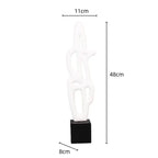 Geometric Sculpture - Black White Hollow Design, alternate view - House Of Avana