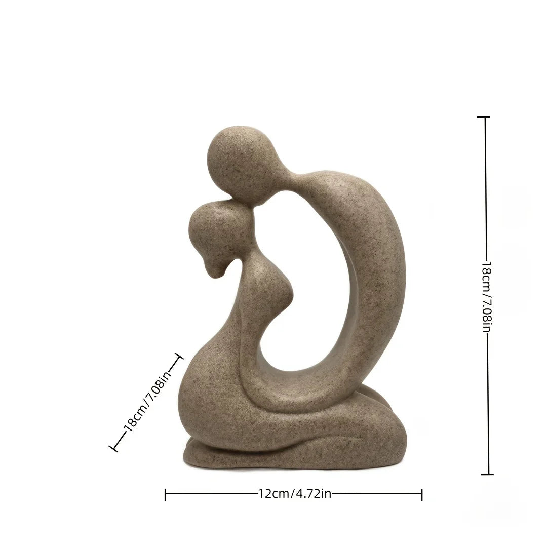 Abstract Art - Romantic Silver Couple, side view - House Of Avana
