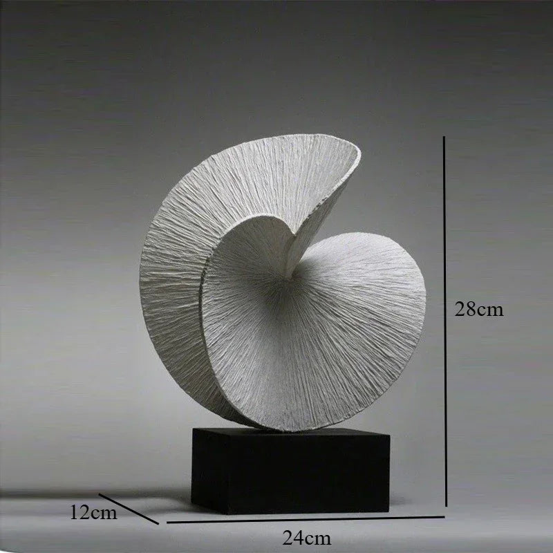 Geometric Art Sculpture - Gold Miniature Desktop Statue, angled view - House Of Avana