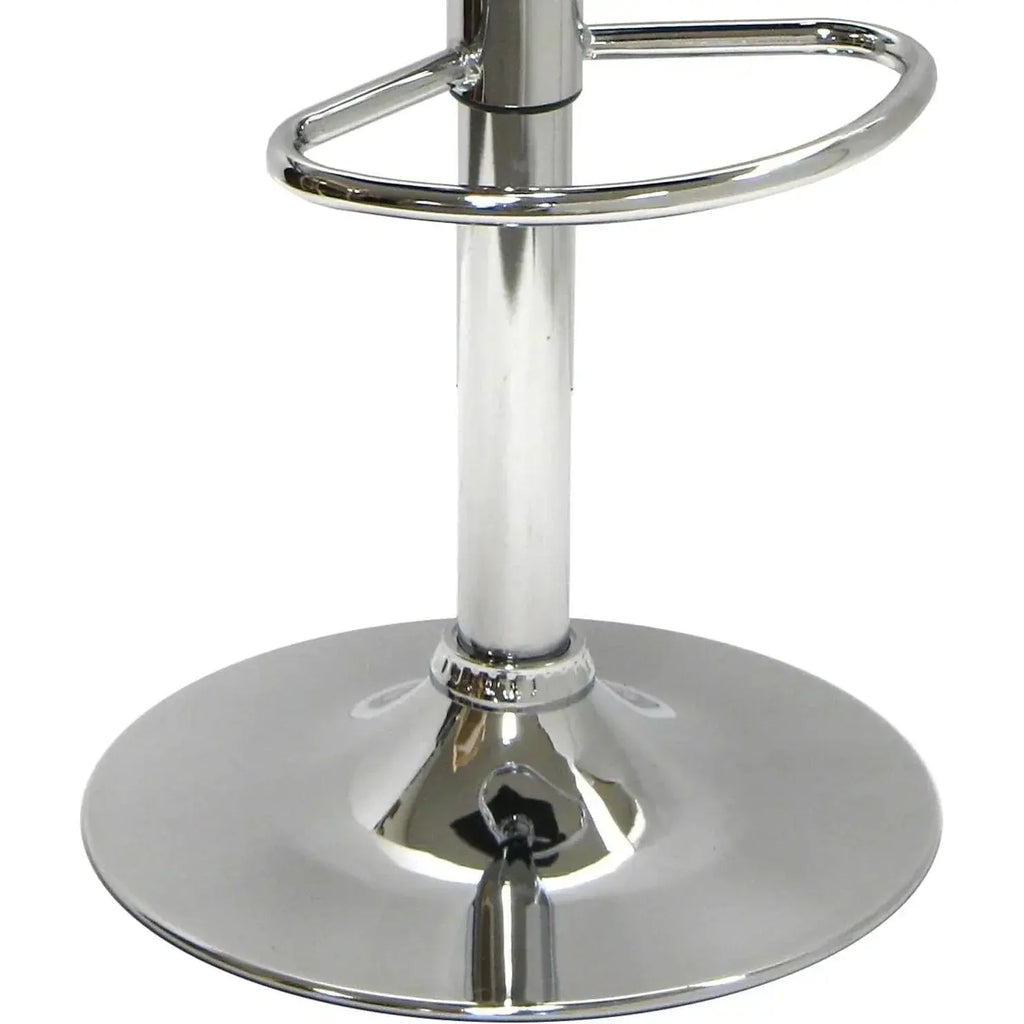 Modern Air-Lift Adjustable Bar Stools with Black PVC Seat