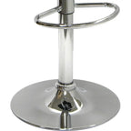 Modern Air-Lift Adjustable Bar Stools with Black PVC Seat