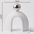 Abstract Art - U-shaped Arch White Modern, alternate view - House Of Avana