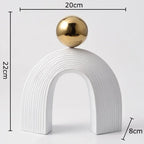 Abstract Art - U-shaped Arch White Modern, alternate view - House Of Avana