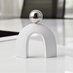 Abstract Art - U-shaped Arch White Modern, side view - House Of Avana